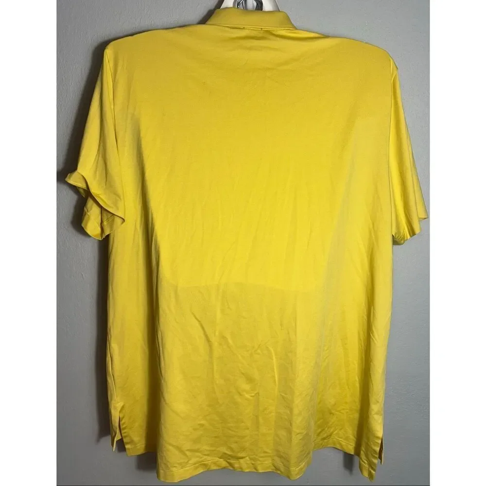 Polo Golf Ralph Lauren Mens 2XL XXL Yellow Polo Flaw Solid Color